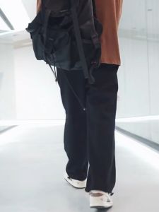 celana kasual pria putih Waffle Cullotes Pants Celana kulot Berkualitas celana pinggang karet pria Premium celana pinggang karet celana joger polos pria Sweatpants pria panjang celana remaja loose pants