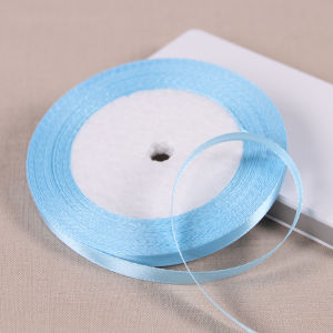 Hot Sale (25yard/roll) 0.6cm Peach Single Face Satin Ribbon Gift Packing Ribbons Belt Christmas Decorative Materials DIY Craft