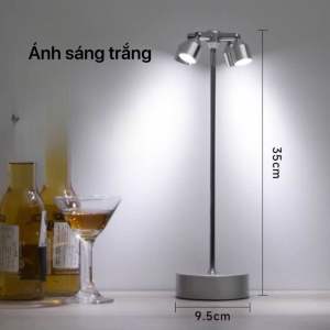 D139 Đèn bàn quầy bar sạc LED cột cao quán cà phê nhà hàng quầy bar dịch vụ trong suốt đèn bàn quầy bar