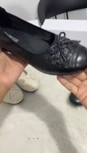 NEW!!! Sepatu Flat Kulit reali Wanita Import W7918 Sepatu Kerja Wanita Kekinian Import Kulit real Kasual dan Formal (+Box)