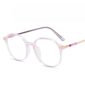New Womens Flat Mirror Polygonal Womens Decorative Glasses Frame Suitable for Daily Wearing in Photography