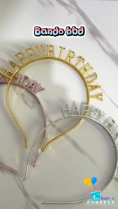 Bando Happy Birthday / Head Band HBD / bandana ulang tahun chrown HBD