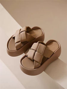 2025 New Womens Casual Thick Bottom Sandals Summer Outdoor Wear Anti-slip French Style Beach Slippers Open-Toe Slip-On Shoes