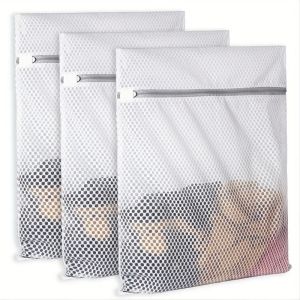 1-10PCS White Durable Honeycomb Mesh Laundry Bags for Delicates Net Fabric Durable and Reusable Delicate Wash Bag