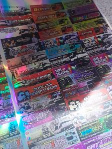 STIKER ORIGINAL TUNGGAL JAYA 1 LEMBAR ISI 45 PCS