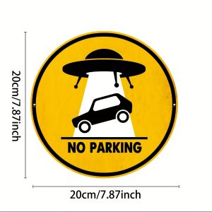 CIFbuy | Retro No Parking Sign 19.81cm Aluminum Metal Wall Art Home Cafe Bar Decor Gift