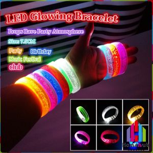 Suomi LED Glowing Bracelet Flashing Wristband Bar Concert Cheer Props Rave Party Atmosphere