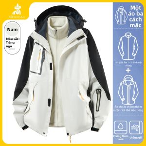 Mexican | Áo Khoác 3-trong-1 Dày Chống Gió Chống Nước Có Thể Tách rời