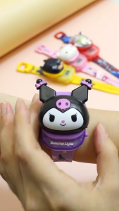 2025 New Kuromi Cartoon Musical Watch with Pop-Up Panel Toys Sanrio Colour Flashing LED watch Kuromi Luminous Music Watch with Pop-Up Panel Toys Sanrio Colour Flashing LED