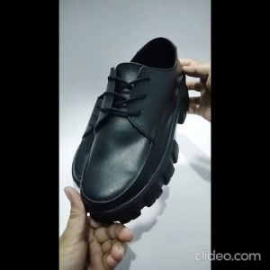 Sepatu Boots tali Wedges Flat Wanita Premium three hole korea