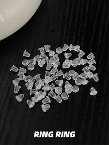 Transparent Silicone Ear Plugs Comfortable Adhesive Non-Loss Post-Earring Stopper Fashion Jewelry Accessories Ear Cap Plug