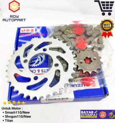 Gear Set Suzuki Smash 110 Shogun110 [14T/36T] Gir Rantai Rante set Komplit Suzuki Shogun Smash
