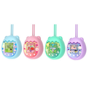 Silicone Comprehensive Protection Case Cartoon Animal Shaped Electronic Pet Machine Cover Waterproof Scratch-proof with Lanyard for Tamagotchi Pix