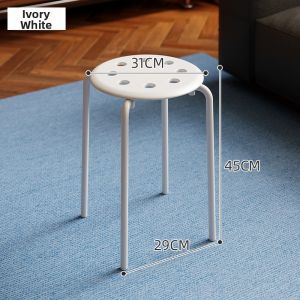 ZHUSHANXIA | Stackable Luxurious Sturdy Plastic Stool