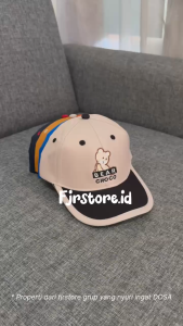 Fjrstore Topi Anak 1-9 Tahun Motif Bordir Bear Choco Fashion Anak Laki-Laki & Perempuan Bahan Katun Amerikan Drill One Size Pat Baseball Hat