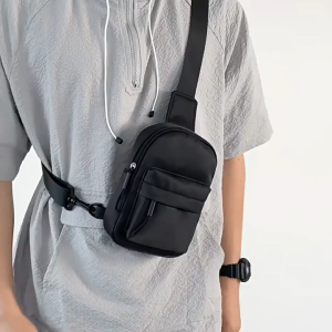 MENSPE Fashion Mens Chest Bag Phone Bag Mini Cross-Body Bag Oxford Cloth Waterproof Shoulder Bag Sports Bag Large Capacity Casual Bag Messenger Bag Travel Bag Business Bag For Men Women