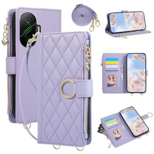 szhaiyu | Crossbody Flip Leather Zipper Wallet Card Slots Stand Phone Case for Xiaomi Poco X8 Pro Max X7 F8 Pro F7 UItra Protective Cover