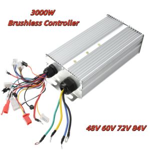 diymore | 48V 60V 72V 84V 3000W Intelligent Brushless Controller Double Row 18MOS Transistor BLDC Motor Speed Controller for Motorcycle