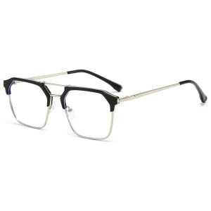 1/3 Pairs Per Set Anti-blue Light Glasses For Men Women Fashion Double Bridges Semi Rimless Rectangle Eyewear Accessory Eyeglass