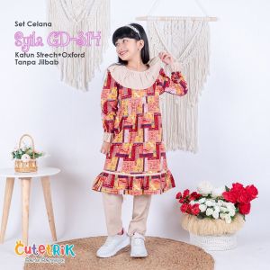 Setelan Celana Anak Perempuan Cutetrik Terbaru Set Celana Mabel New Cutetrik Baju Muslim Anak Perempuan Setelan Baju Anak Perempuan Remaja Set Celana Tunik