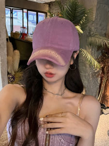 Couples Retro Baseball Cap Cotton Street Style Embroidery Worn-In Look Hole Design Mens Womens Hip Hop Curved Bill Hat