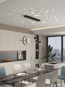 Three-color dimming dining light ceiling light chandelier dining table ceiling light downlight spotlight star light