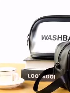 กระเป๋าจัดระเบียบ กระเป๋าถือ กระเป๋าเครื่องสําอาง ติดซิป เก็บเครื่องสําอาง โปร่งใส กระเป๋าแต่งหน้า