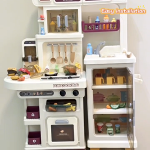 【SG-spot】103CM Large Simulated Kitchen Childrens Toys 65PCS Luxury Gift Box Set
