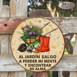 CIFbuy | CIFbuy Vintage Garden Tools Aluminum Wall Art Waterproof Durable Rustproof Metal Sign For Patio Balcony Decor