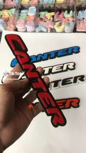 EMBLEM MOBIL CANTER VARIASI MOBIL MITSUBISHI DENGAN HURUF TIMBUL 3D BAHAN FIBERGLASS