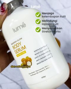 Lume Nourish Glow Body Lotion Serum Mencerahkan Brightening Whitening Pencerah Pemutih Badan Shea Butter Lumecolors Bpom