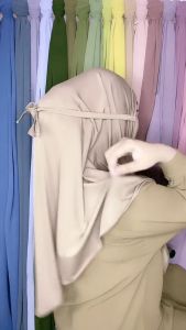 Jilbab Bergo Maryam Jersey Kerudung Instan Hijab Dewasa Tali Belakang