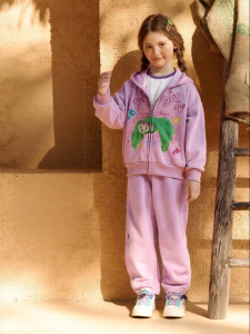 PPTOWN | Casual Spring Sport Hooded Girls Set