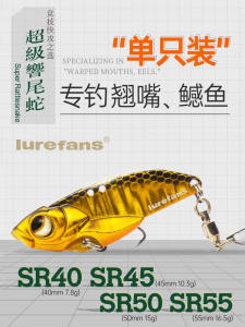 Metallic Sea Bass Lure with Single Hook Far Casting Super Snaky SR for Ocean Bank Fishing Lake River And Stream Lure Fans