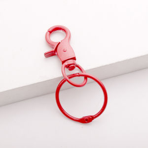 Colorful Metal Painted Keychain Dog Buckle Jewelry Accessories Creative Gift Bag Pendant Key Ring Hook Fashionable Design