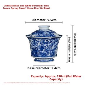 Zhongs Kiln | Hand-painted Heavyweight Underglaze Blue Porcelain Footed Bowl