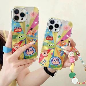 💗เทรนด์อินเทอร์เน็ตคนดัง + ในสต็อก + COD Fallout Toy Story เหมาะสำหรับ15เคสมือถือiPhone 14 Pro เคสกันกระแทก13Promax คู่รักชายและหญิง12กำไลเชือกแขวนป้องกันการตกการ์ตูน11วันน่ารักและสนุก