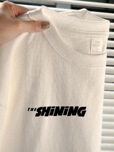 New 2025 Heavyweight Pure Cotton Mens Short Sleeve T-Shirt Loose Fit White Summer Top Trendy Brand Youthful Style round Neck