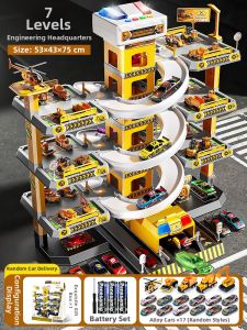XIDIQI | Educational Toy Cars 3-4 Years Alloy Parking Lot Playset
