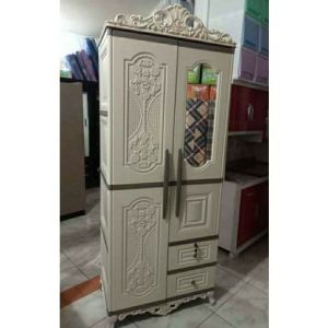 Lemari Pakaian 3 pintu kaca 2 laci - Lemari Plastik Classic Olymplast 2 pintu harga termurah Sumedang Bandung Tasik Purwokerto