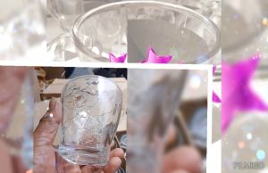 Gelas Kaca Gelas Kopi Gelas Kotak Bunga Isi 4Pcs