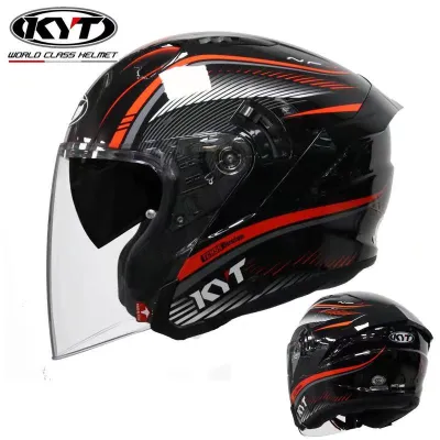 KYT | Summer Unisex Dual Visor Half Helmet