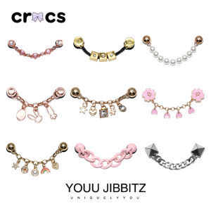 New Fun Metal DIY Clog Shoe Decorations Rainbow Chain Link Accessories High-End Feelings Shoe Upper Adornments Hole Shoe Flowers