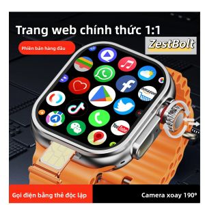 Đồng Hồ Thông Minh ZestBolt CD12 Android 12.0 5G LTE SIM Camera Xoay Màn Hình AMOLED HD 2.26 Inch 2080mAh Theo Dõi Sức Khỏe