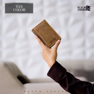 Dompet Lipat pendek pria bahan kulit sapi asli 100% original branded anti air dan tahan api fashion cowok model terbaru terkini distro tempat simpan uang kertas dan kartu atm