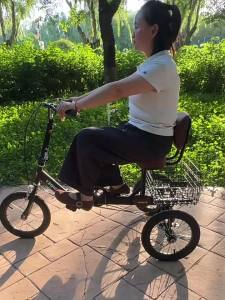 YUANZHENQICAI | Folding Lightweight 20 Inch Aluminum Tricycle for Adults Elderly Commuter Bike Foldable Bicycle for Outdoor Use Compact Size Easy to Store and Transport