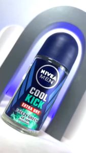 NIVEA MEN Deodorant Roll On Cool Kick Freezy Green 50ml - Segar & Perlindungan Sepanjang Hari