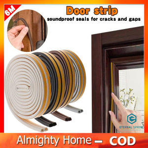 Fast Delivery 6M 3M*2 Type D Doors Window Soundproof Seal Strip Self-Adhesive Rubber Foam Adhesive