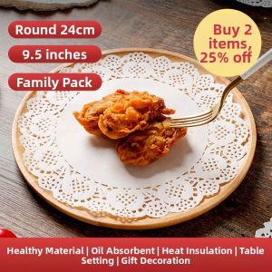 WEIZHIXIANG | Round Lace Edged Oil Absorbing Pads for Baking and Kitchen Use