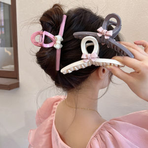 Tooyoo Sweet Cute Hair Claw Clip Large Temperament Hair Clip Women High-end Shark Clip